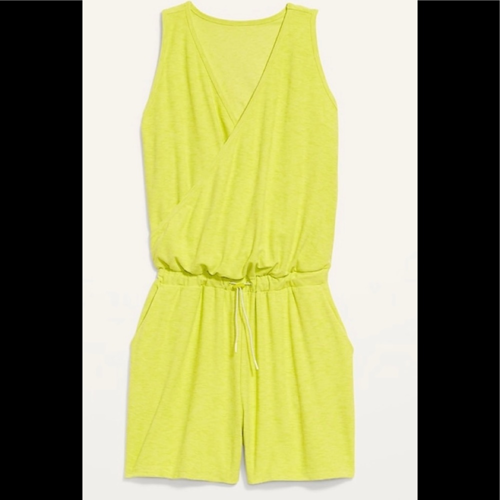 Old Navy Neon Yellow Sleeveless Romper